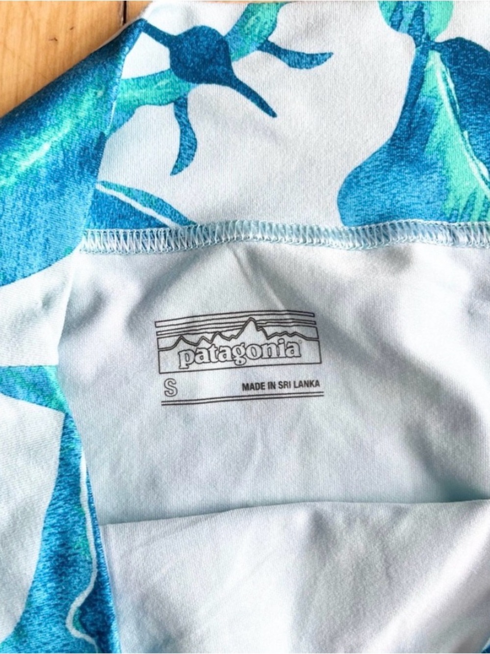 Patagonia Tropical Leaf Blue Print Skirt – Size Small - Picture 4 of 7